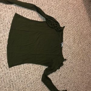Charlotte Russe olive green shirt